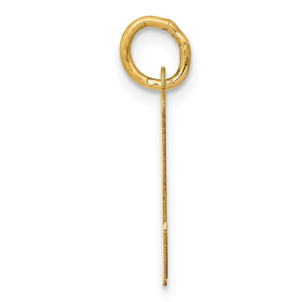 Alternate view of the 14k Yellow Gold, Madison Collection, Medium Script Initial N Pendant by The Black Bow Jewelry Co.