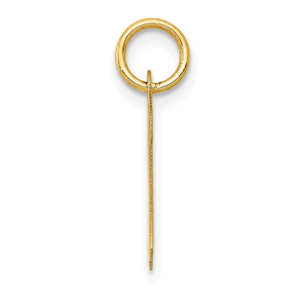 Alternate view of the 14k Yellow Gold, Madison Collection, Medium Script Initial R Pendant by The Black Bow Jewelry Co.