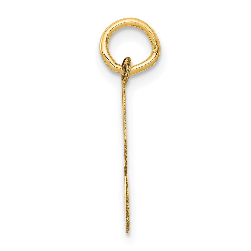 Alternate view of the 14k Yellow Gold, Madison Collection, Medium Script Initial S Pendant by The Black Bow Jewelry Co.