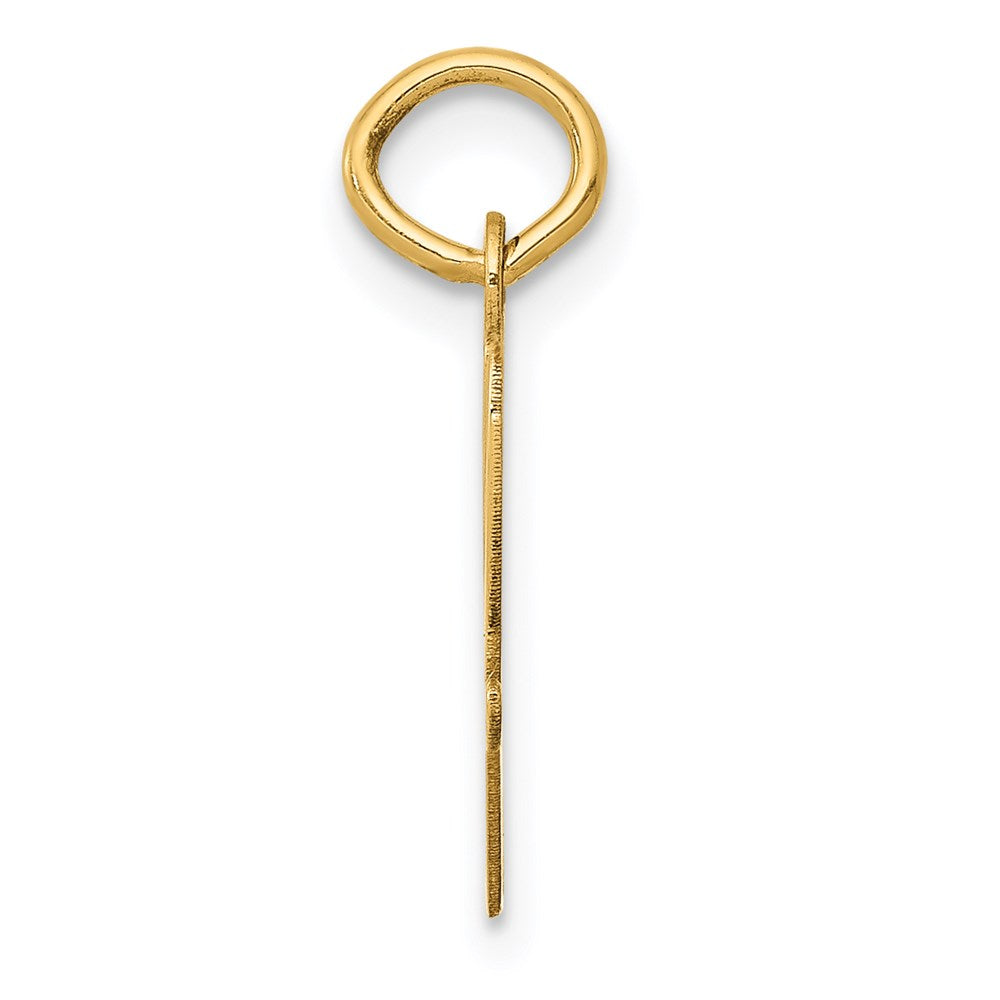 Alternate view of the 14k Yellow Gold, Madison Collection, Medium Script Initial W Pendant by The Black Bow Jewelry Co.