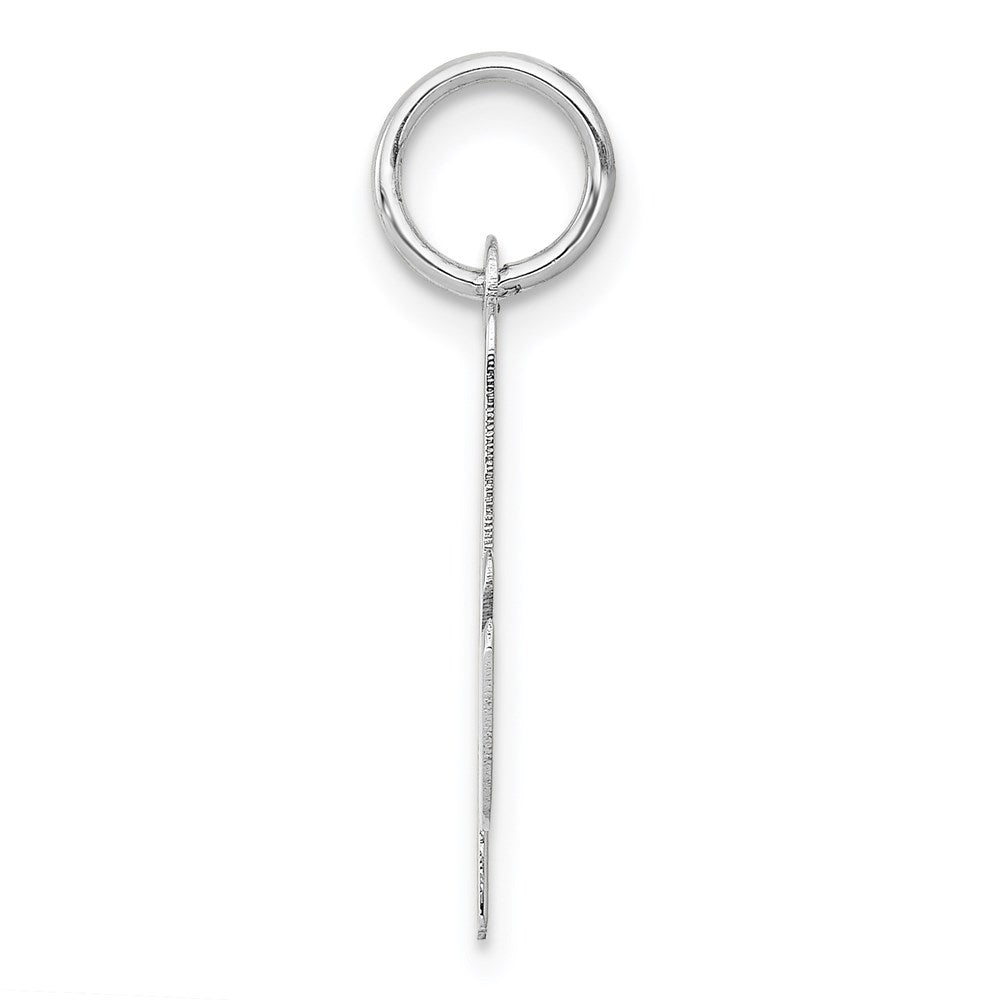 Alternate view of the 14k White Gold, Madison Collection, Medium Script Initial A Pendant by The Black Bow Jewelry Co.