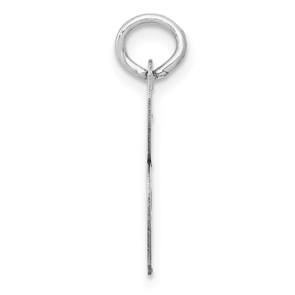 Alternate view of the 14k White Gold, Madison Collection, Medium Script Initial B Pendant by The Black Bow Jewelry Co.