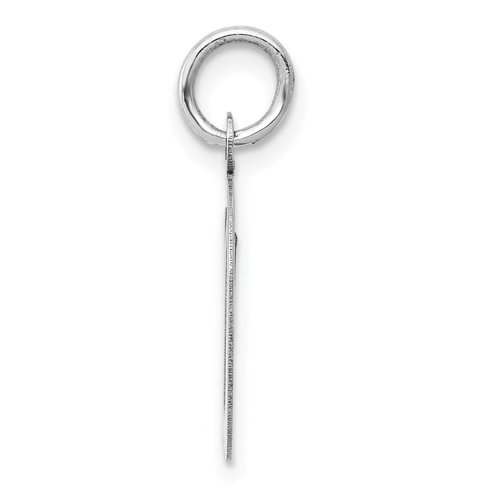 Alternate view of the 14k White Gold, Madison Collection, Medium Script Initial D Pendant by The Black Bow Jewelry Co.