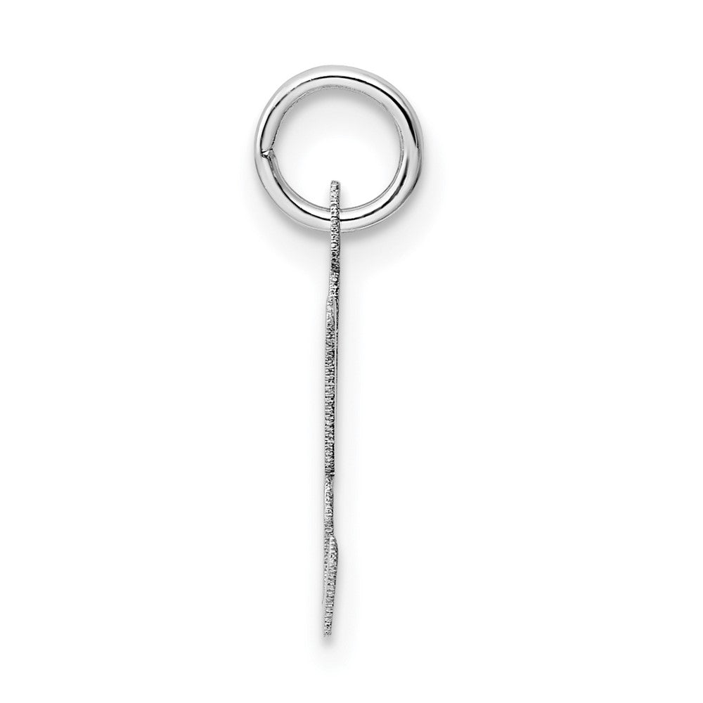 Alternate view of the 14k White Gold, Madison Collection, Medium Script Initial H Pendant by The Black Bow Jewelry Co.