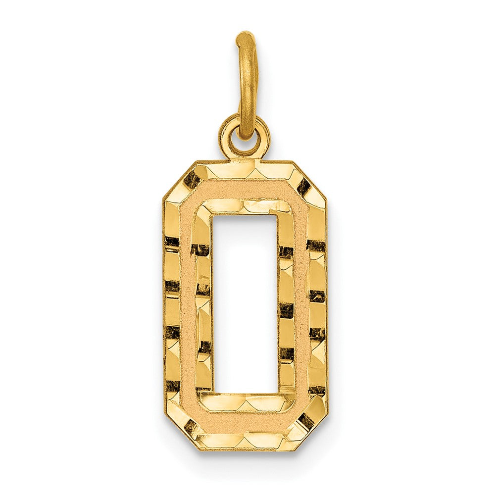 14K Yellow Gold, Varsity Collection, Medium D/C Pendant Number 0, Item P26836-0 by The Black Bow Jewelry Co.