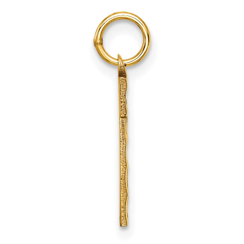 Alternate view of the 14K Yellow Gold, Varsity Collection, Medium D/C Pendant Number 1 by The Black Bow Jewelry Co.