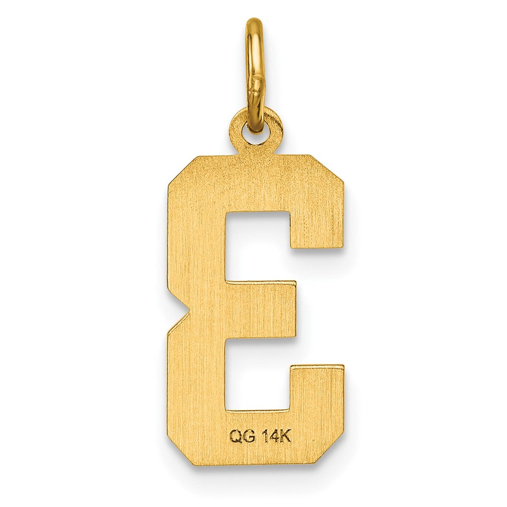 Alternate view of the 14K Yellow Gold, Varsity Collection, Medium D/C Pendant Number 3 by The Black Bow Jewelry Co.