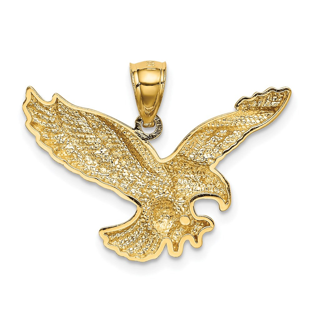 Alternate view of the 14k Yellow Gold Eagle Pendant, 28mm (1 1/8 Inch) by The Black Bow Jewelry Co.
