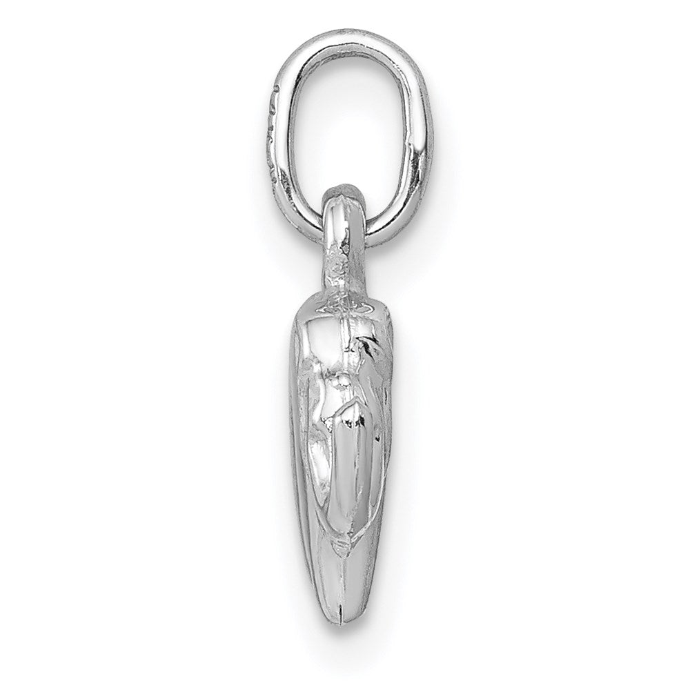 Alternate view of the 14k White Gold Hollow 2D Elephant Charm or Pendant, 13mm (1/2 Inch) by The Black Bow Jewelry Co.