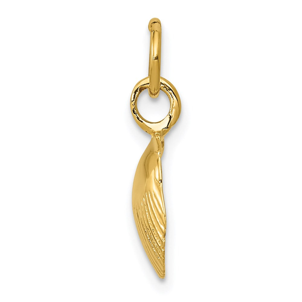 Alternate view of the 14k Yellow Gold Open Back Seashell Charm or Pendant, 10mm (3/8 Inch) by The Black Bow Jewelry Co.