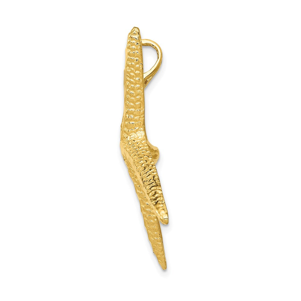 Alternate view of the 14k Yellow Gold LG D/C Pencil Starfish Slide Pendant, 32mm (1 1/4 In.) by The Black Bow Jewelry Co.