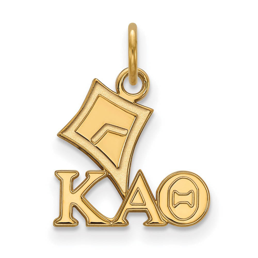 14K Gold Plated Silver Kappa Alpha Theta XS (Tiny) Charm or Pendant, Item P27069 by The Black Bow Jewelry Co.