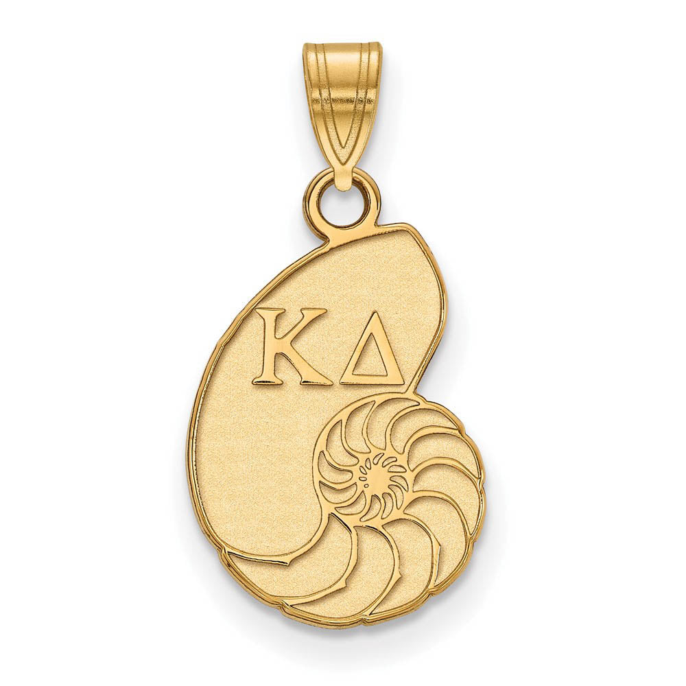 14K Plated Silver Kappa Delta Small Pendant, Item P27073 by The Black Bow Jewelry Co.