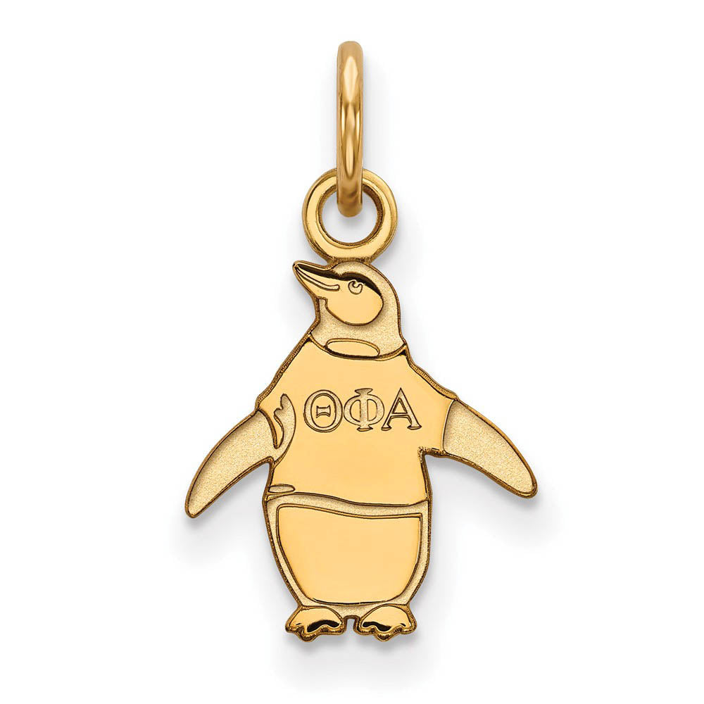 14K Gold Plated Silver Theta Phi Alpha XS (Tiny) Charm or Pendant, Item P27138 by The Black Bow Jewelry Co.