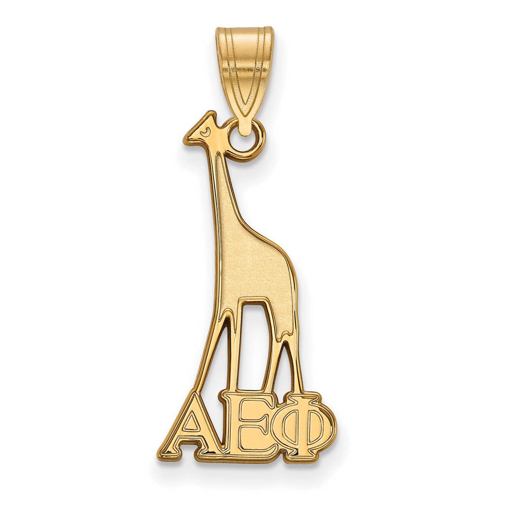 14K Plated Silver Alpha Epsilon Phi Medium Pendant, Item P27170 by The Black Bow Jewelry Co.