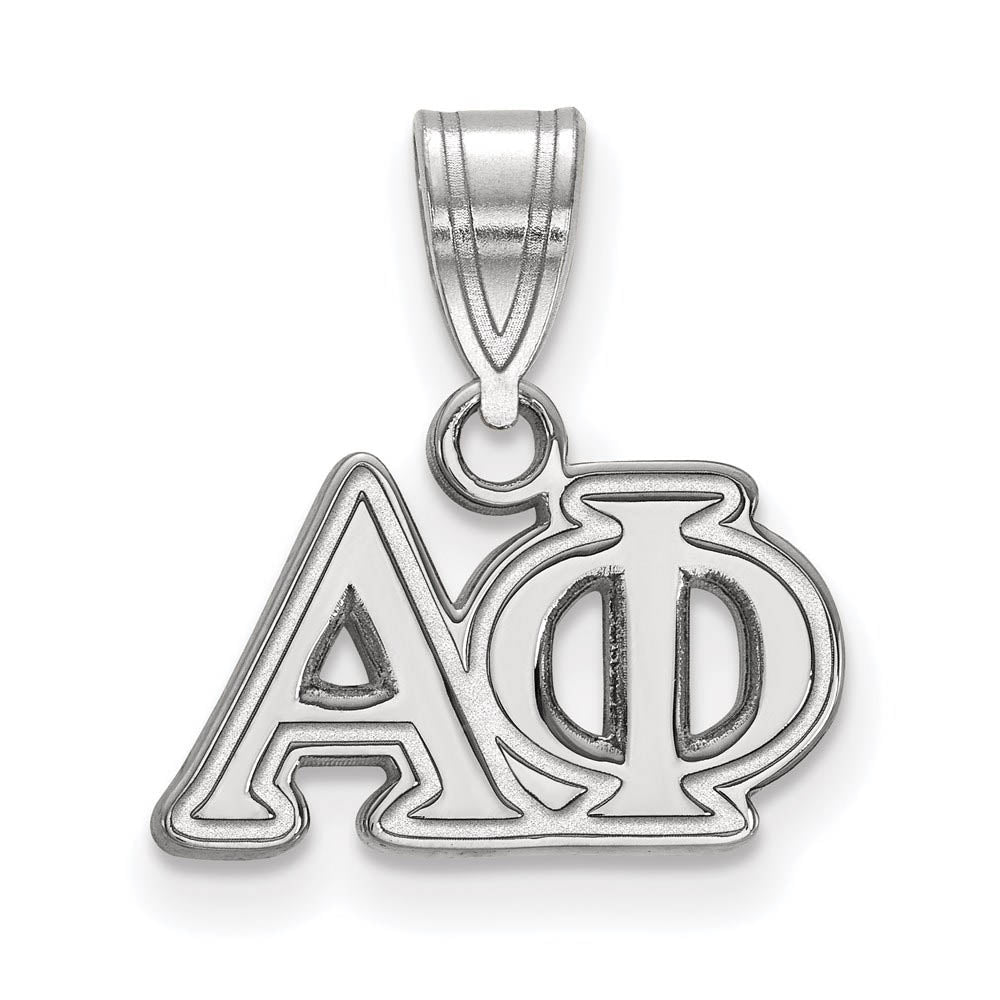 Sterling Silver Alpha Phi Medium Greek Letters Pendant, Item P27277 by The Black Bow Jewelry Co.