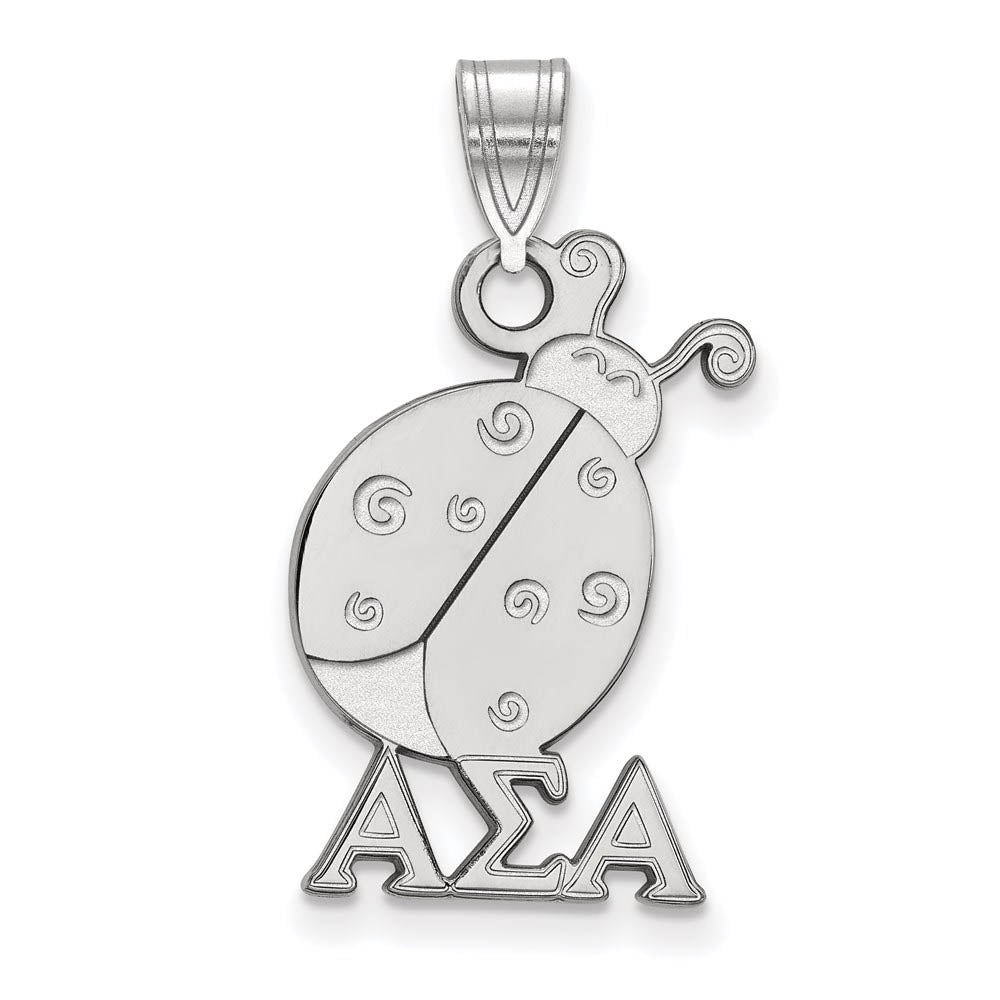 Sterling Silver Alpha Sigma Alpha Medium Pendant, Item P27292 by The Black Bow Jewelry Co.