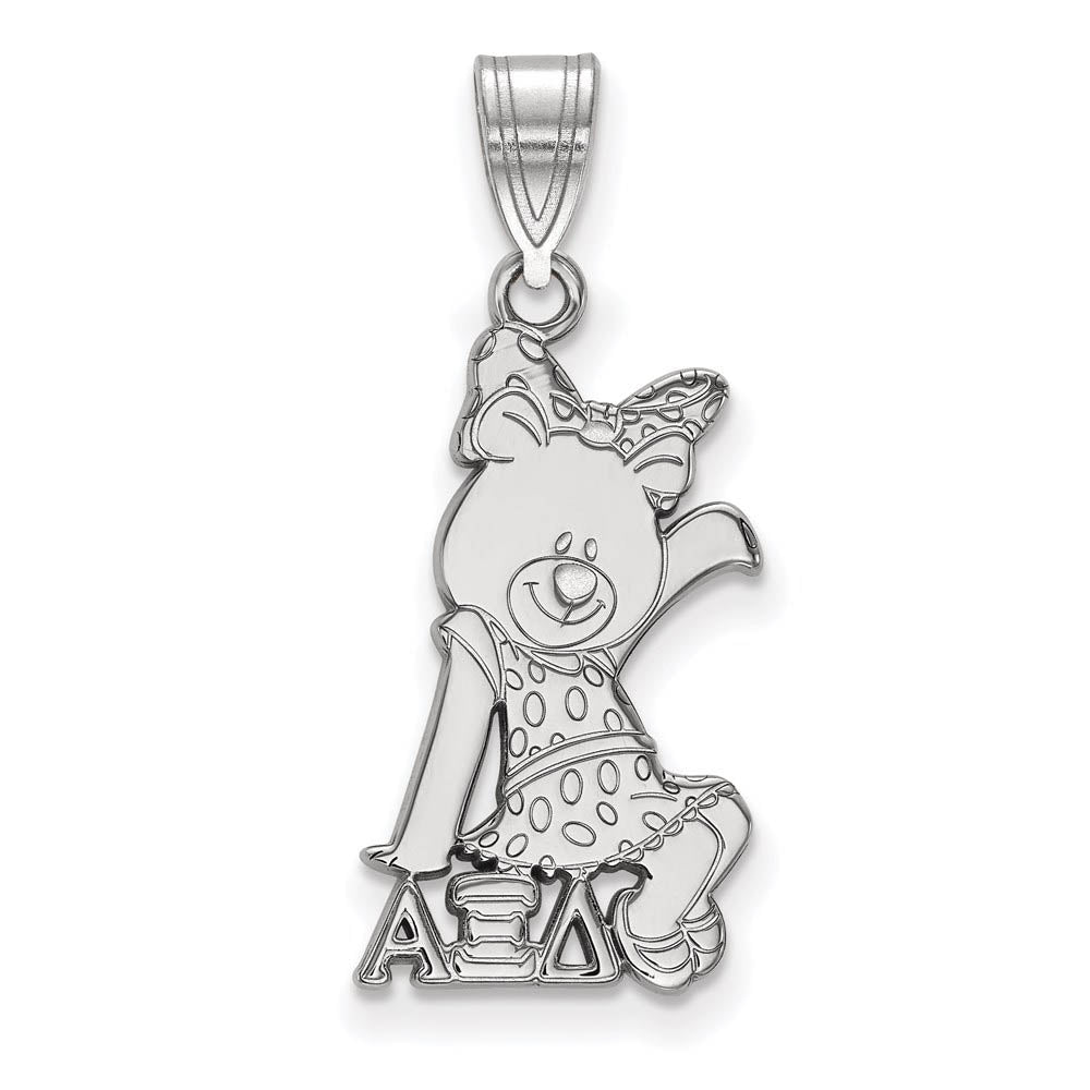 Sterling Silver Alpha Xi Delta Medium Pendant, Item P27312 by The Black Bow Jewelry Co.