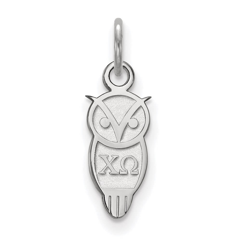 Sterling Silver Chi Omega XS (Tiny) Charm or Pendant, Item P27320 by The Black Bow Jewelry Co.