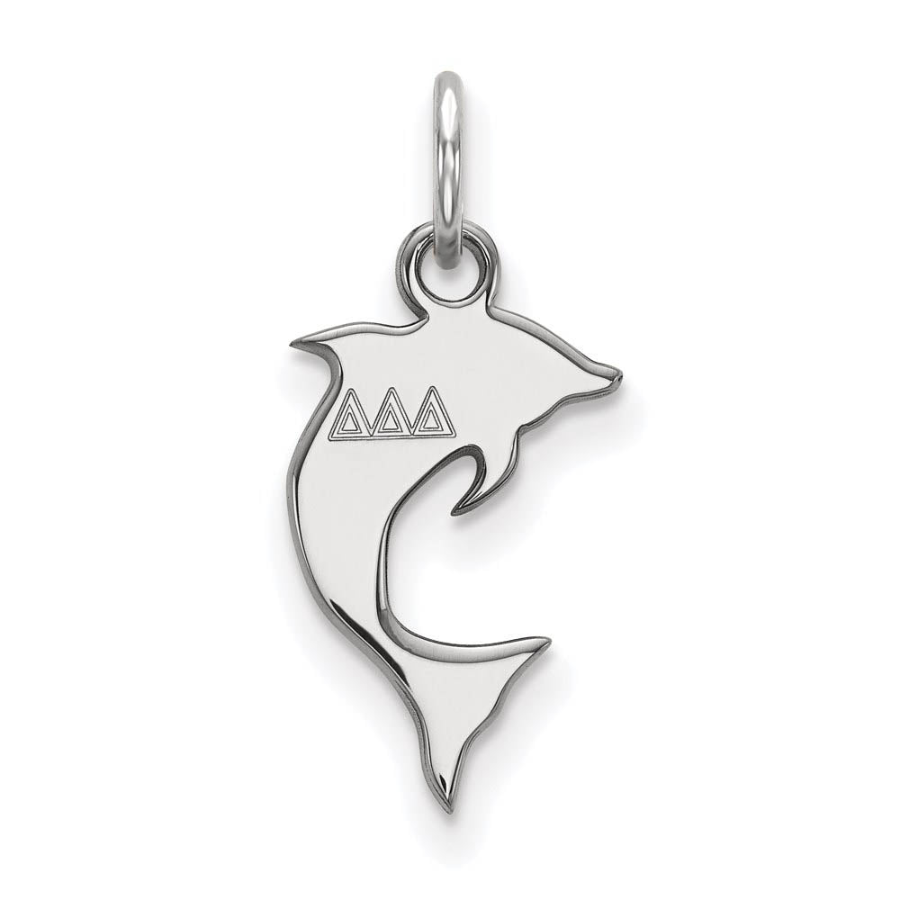 Sterling Silver Delta Delta Delta XS (Tiny) Charm or Pendant, Item P27330 by The Black Bow Jewelry Co.