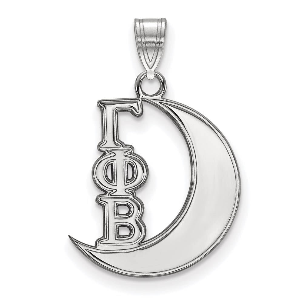 Sterling Silver Gamma Phi Beta Small Pendant, Item P27371 by The Black Bow Jewelry Co.