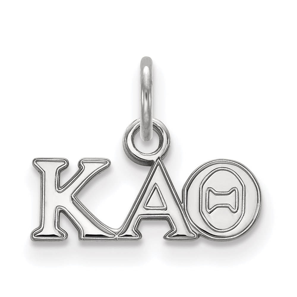 Sterling Silver Kappa Alpha Theta XS (Tiny) Greek Letters Charm, Item P27375 by The Black Bow Jewelry Co.