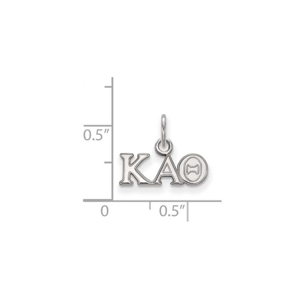 Alternate view of the Sterling Silver Kappa Alpha Theta XS (Tiny) Greek Letters Charm by The Black Bow Jewelry Co.