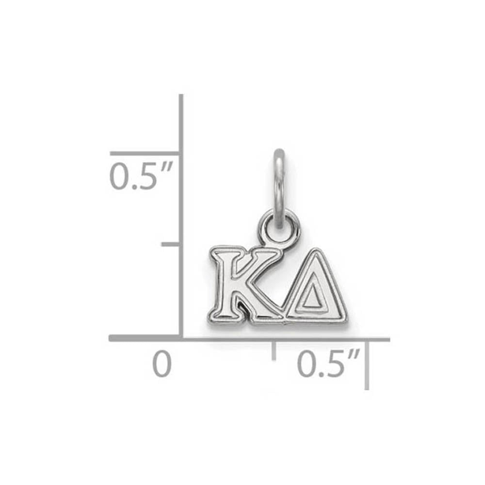 Alternate view of the Sterling Silver Kappa Delta XS (Tiny) Greek Letters Charm by The Black Bow Jewelry Co.