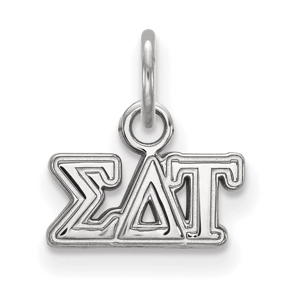 Sterling Silver Sigma Delta Tau XS (Tiny) Greek Letters Charm, Item P27434 by The Black Bow Jewelry Co.