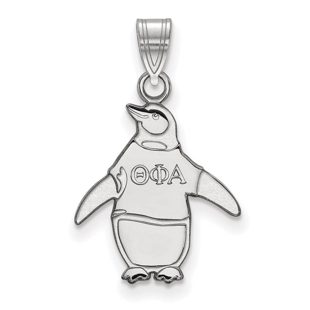 Sterling Silver Theta Phi Alpha Small Pendant, Item P27470 by The Black Bow Jewelry Co.