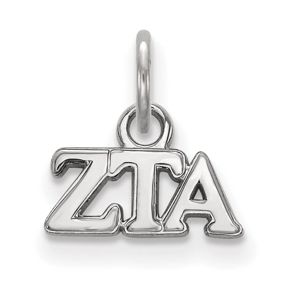 Sterling Silver Zeta Tau Alpha XS (Tiny) Greek Letters Charm, Item P27474 by The Black Bow Jewelry Co.