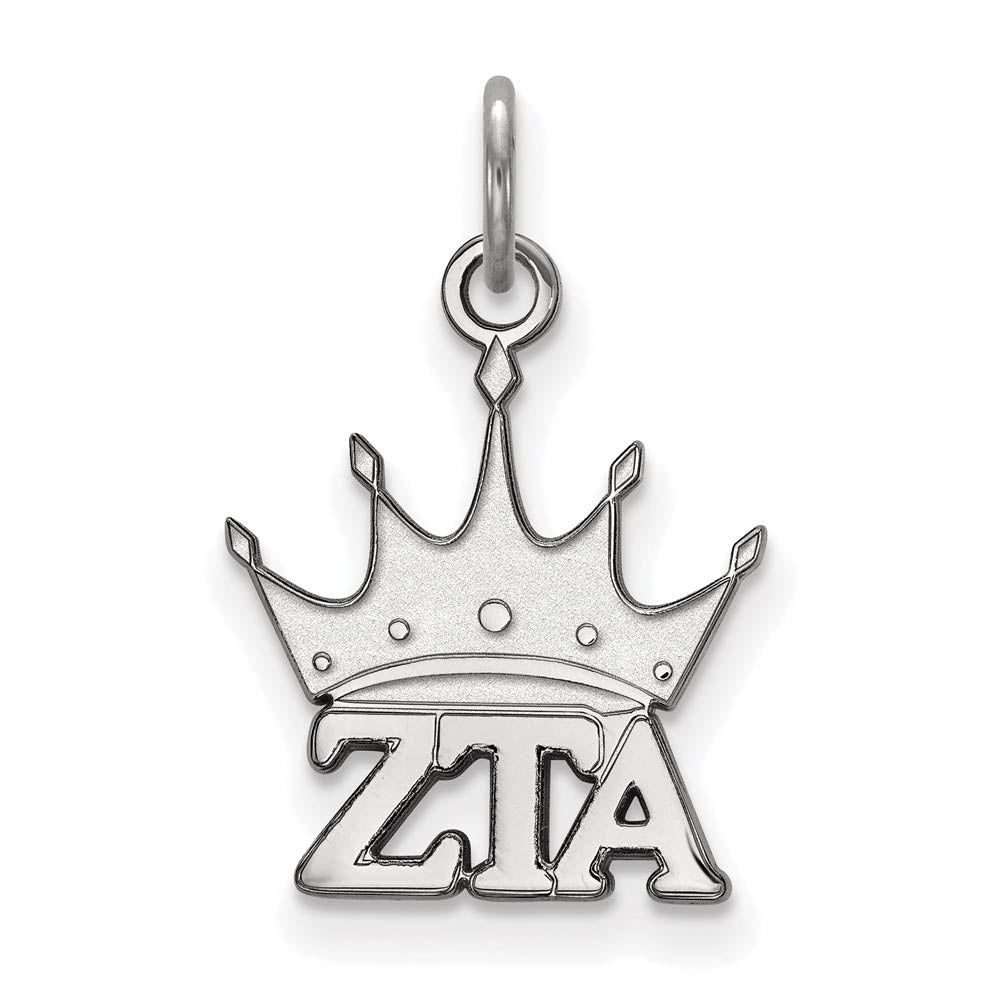Sterling Silver Zeta Tau Alpha XS (Tiny) Charm or Pendant, Item P27479 by The Black Bow Jewelry Co.