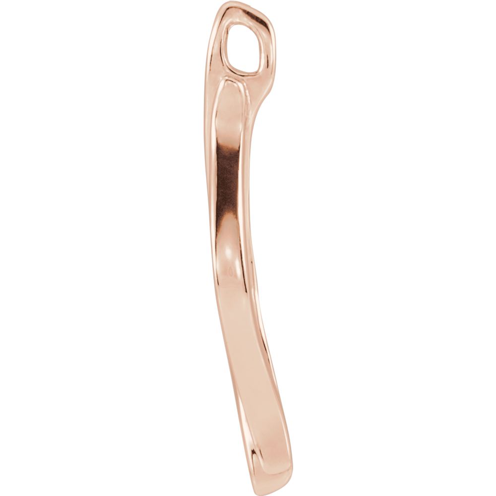 Alternate view of the 14k Rose Gold Freeform Marquise Slide Pendant, 9 x 25mm by The Black Bow Jewelry Co.