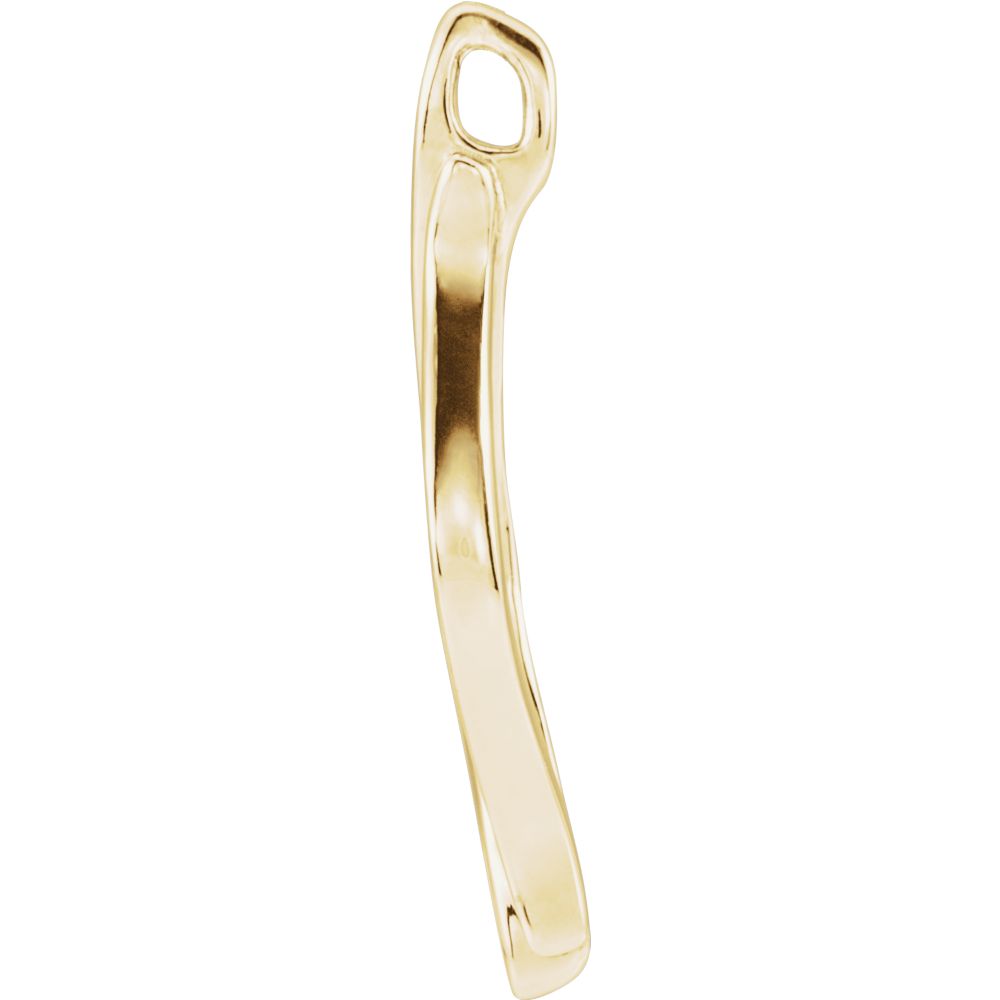 Alternate view of the 14k Yellow Gold Freeform Marquise Slide Pendant, 9 x 25mm by The Black Bow Jewelry Co.
