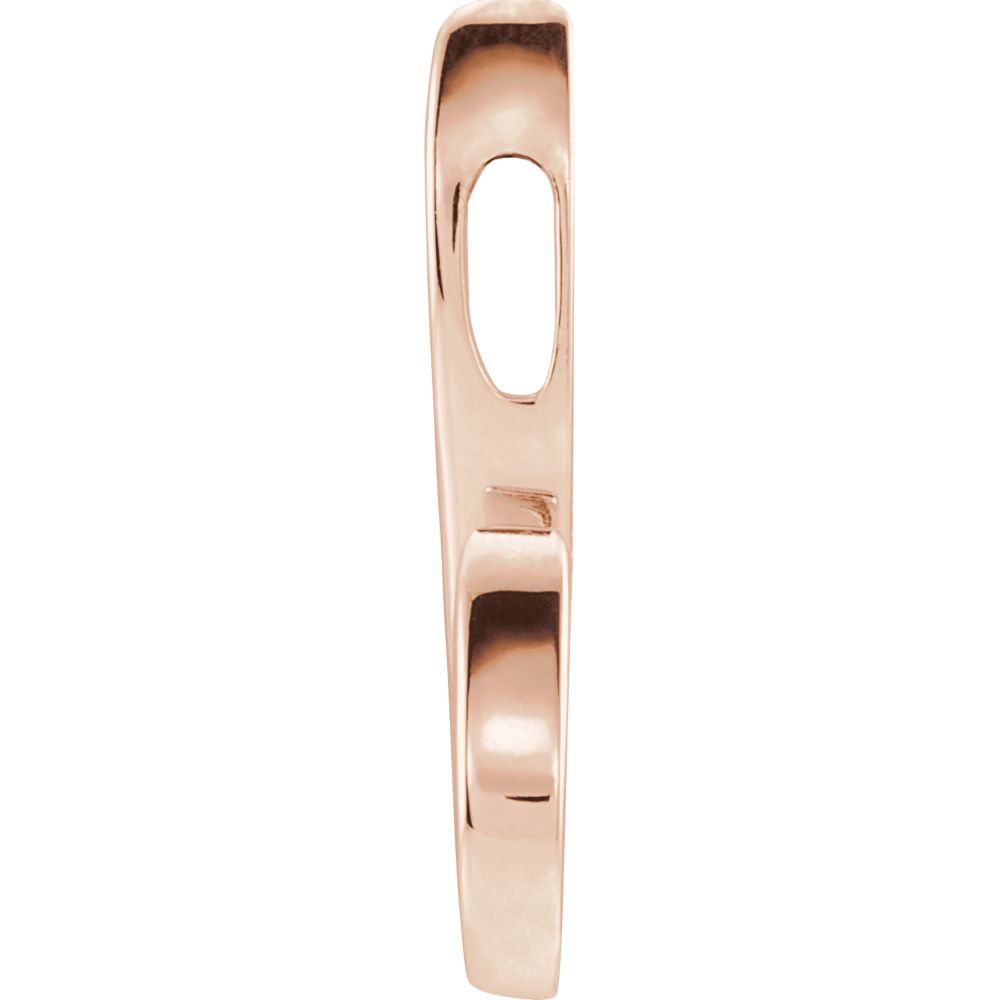 Alternate view of the 14k Rose Gold Freeform Hook Slide Pendant, 7 x 20mm by The Black Bow Jewelry Co.