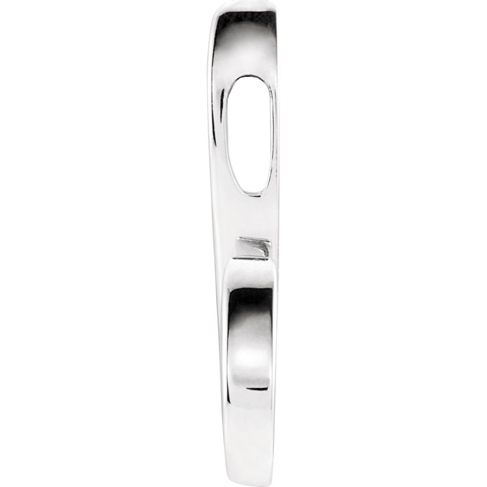 Alternate view of the 14k White Gold Freeform Hook Slide Pendant, 7 x 20mm by The Black Bow Jewelry Co.