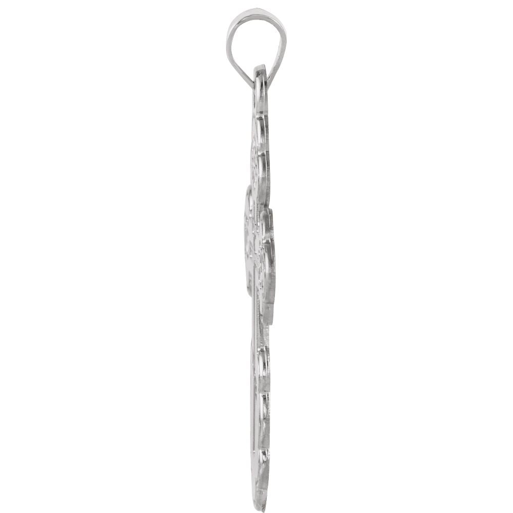 Alternate view of the Sterling Silver St. Olga Orthodox Cross Pendant by The Black Bow Jewelry Co.