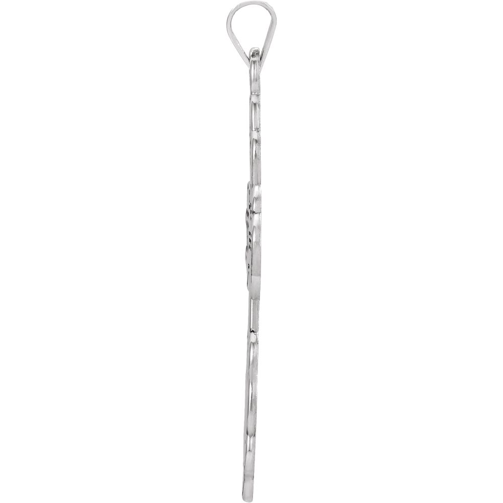 Alternate view of the Sterling Silver & Black Enamel Eastern Orthodox Cross Pendant, 21x35mm by The Black Bow Jewelry Co.
