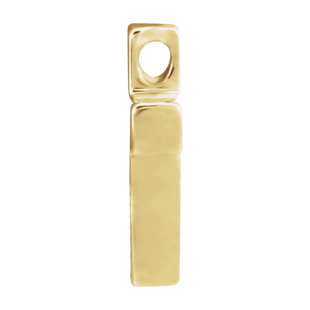 Alternate view of the 14k Yellow Gold Petite Hollow Cross Slide Pendant, 9 x 12mm by The Black Bow Jewelry Co.