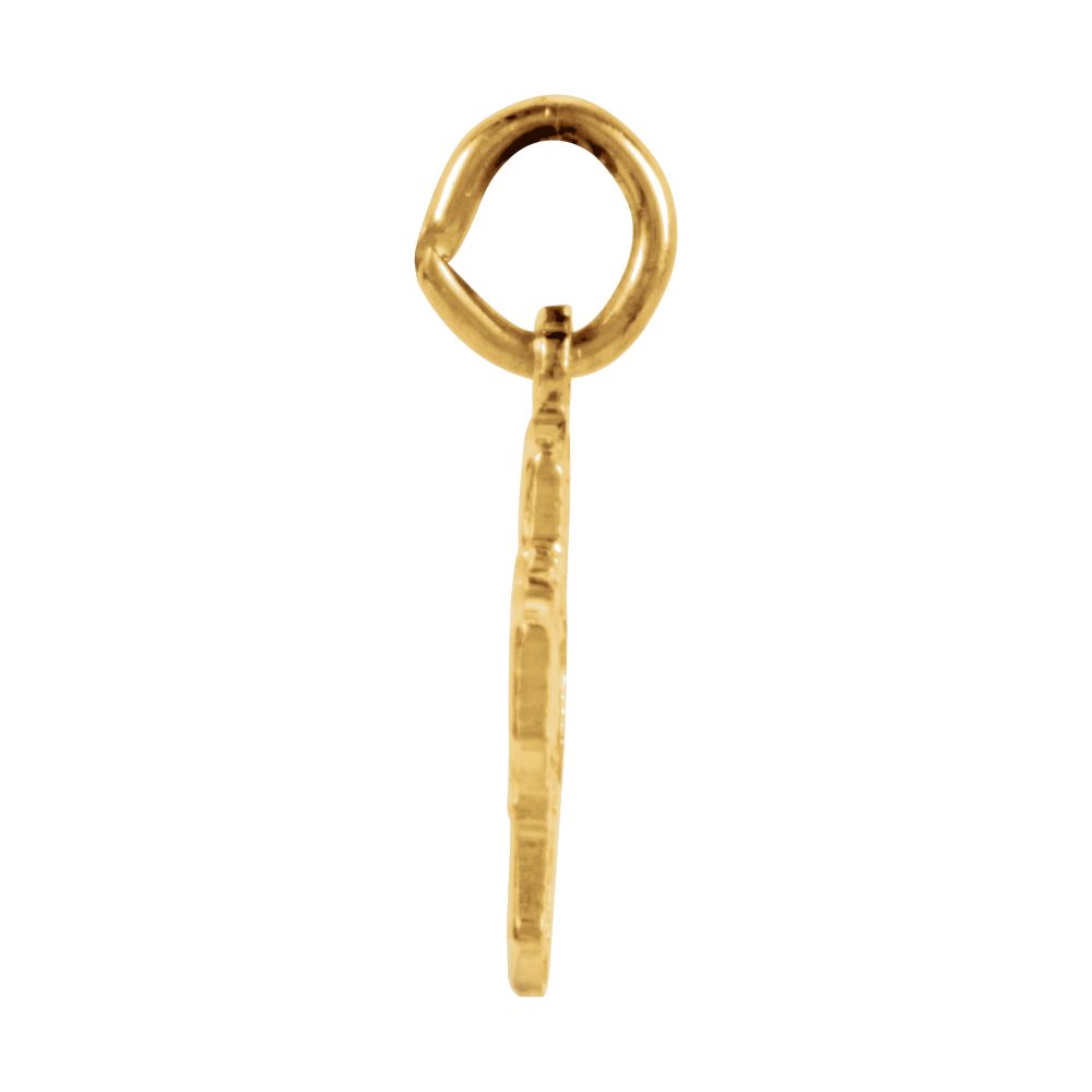 Alternate view of the 14k Yellow Gold Four-Way Cross Medal Charm, 8 x 8mm by The Black Bow Jewelry Co.