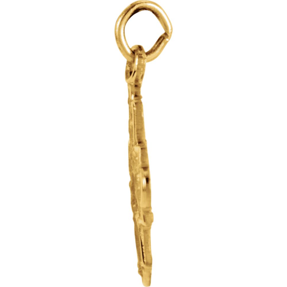 Alternate view of the 14k Yellow Gold Four-Way Cross Medal Charm or Pendant, 12 x 12mm by The Black Bow Jewelry Co.