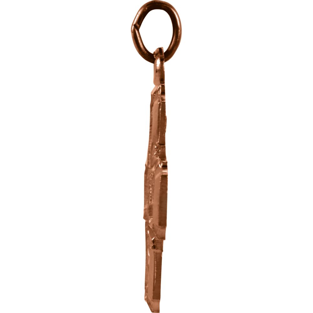 Alternate view of the 14k Yellow Gold Four-Way Cross Medal Pendant, 18 x 18mm by The Black Bow Jewelry Co.