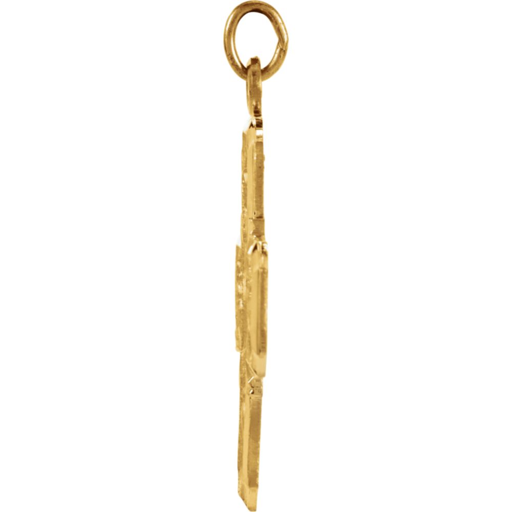 Alternate view of the 14k Yellow Gold Four-Way Cross Medal Pendant, 24 x 25mm by The Black Bow Jewelry Co.