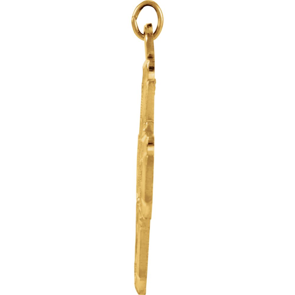 Alternate view of the 14k Yellow Gold Four-Way Cross Medal Pendant, 29 x 30mm by The Black Bow Jewelry Co.