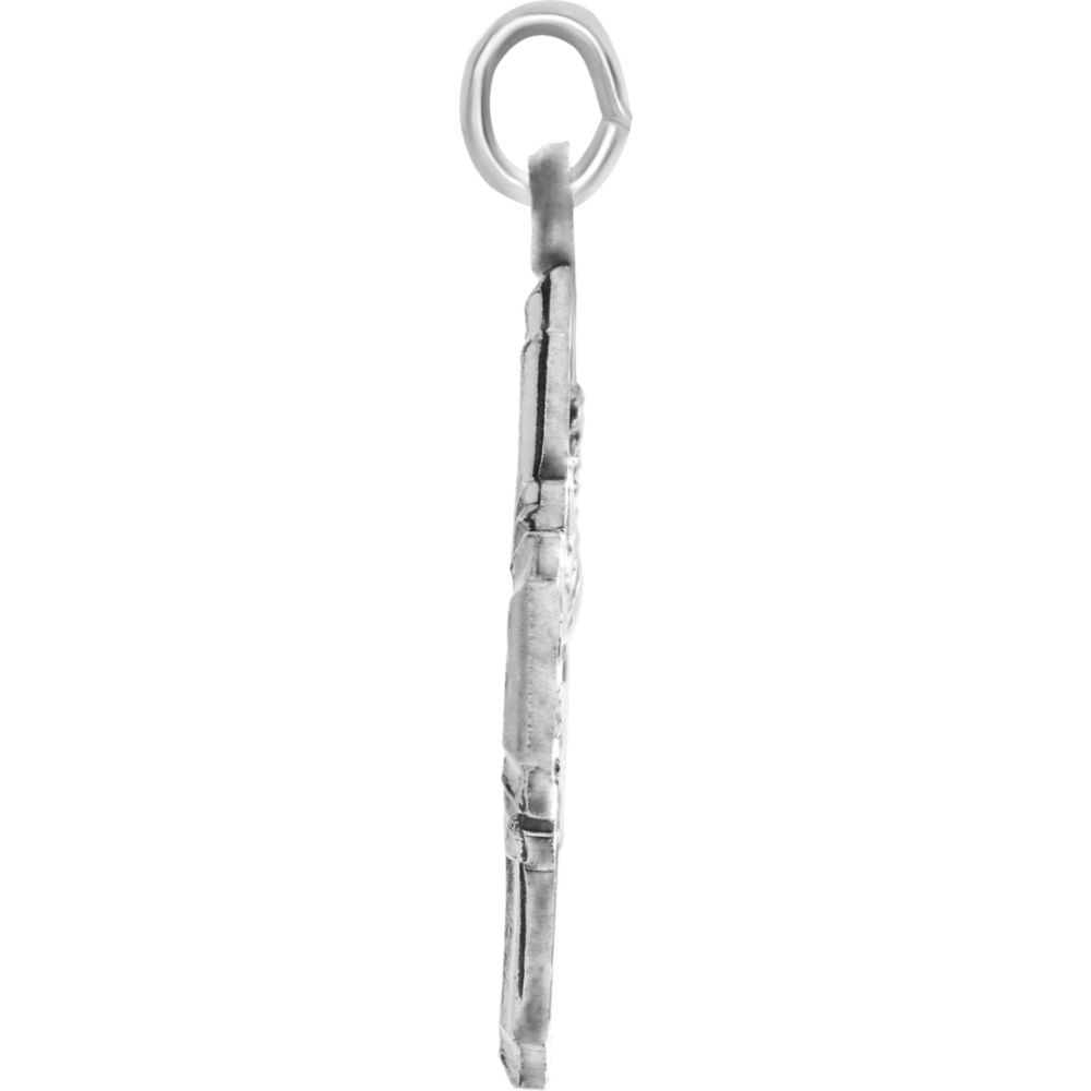 Alternate view of the Sterling Silver Four-Way Cross Medal Pendant, 18 x 18mm by The Black Bow Jewelry Co.