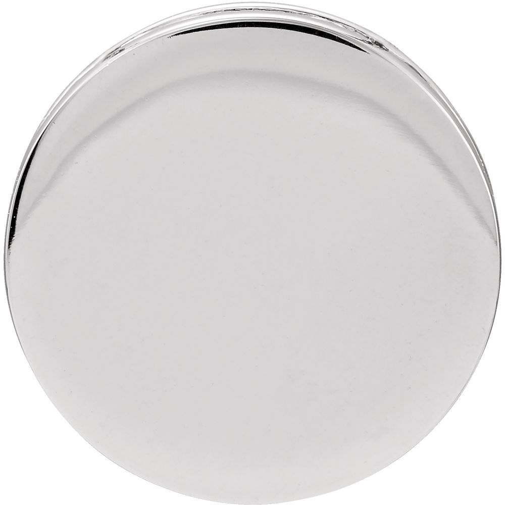 Platinum Engravable Scroll Edge Disc Slide Pendant, 17mm (5/8 Inch), Item P27568 by The Black Bow Jewelry Co.