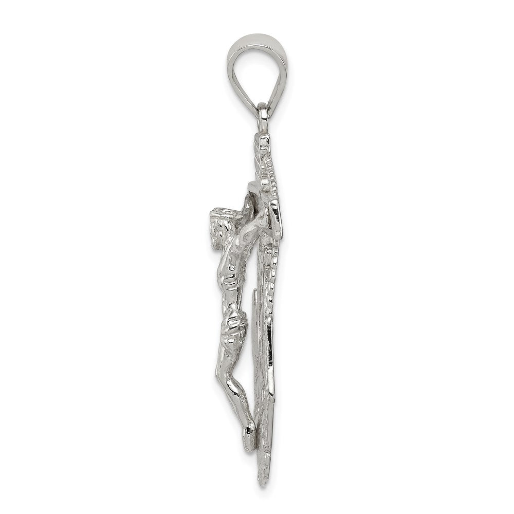 Alternate view of the Sterling Silver 2D Polished Mariner Crucifix Cross Pendant, 29 x 45mm by The Black Bow Jewelry Co.