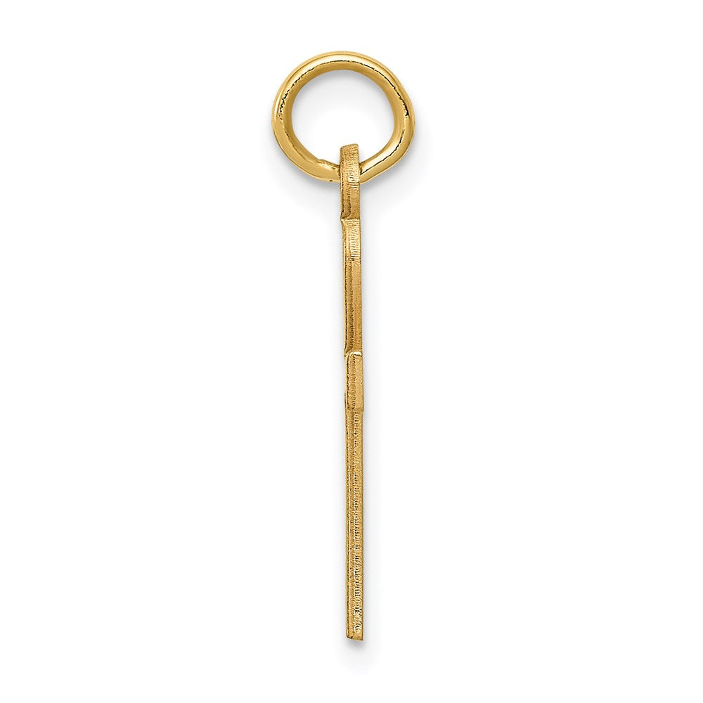 Alternate view of the 14k Yellow Gold Laser Designed Ankh Cross Pendant, 10 x 22mm by The Black Bow Jewelry Co.