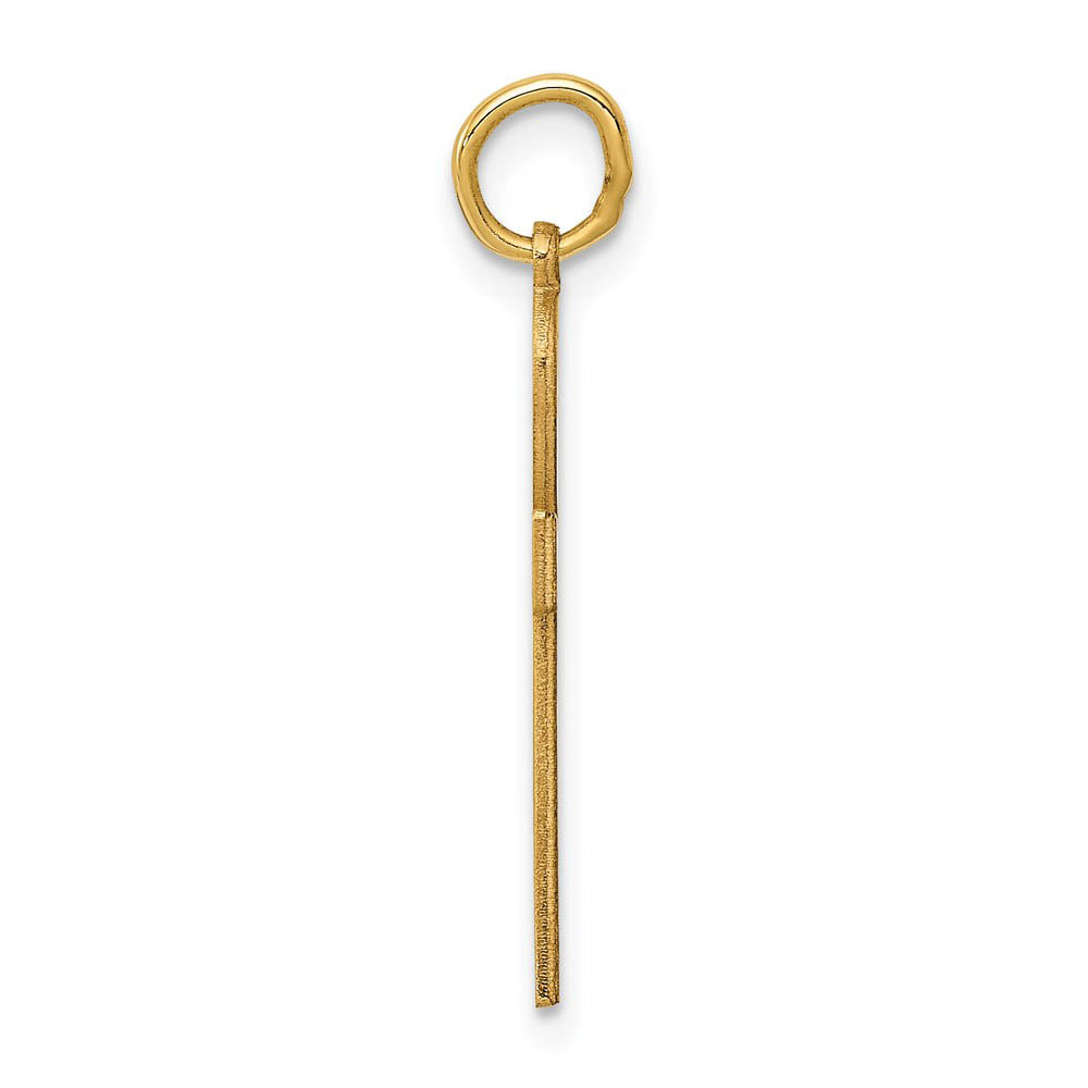 Alternate view of the 14k Yellow Gold Laser Designed Ankh Cross Pendant, 13 x 25mm by The Black Bow Jewelry Co.