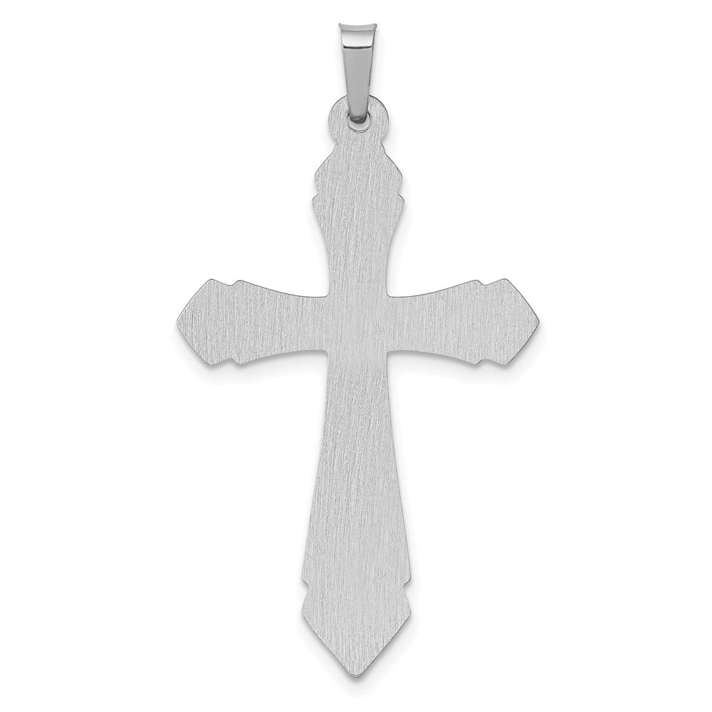 Alternate view of the 14k White Gold, Hollow Passion Cross Pendant, 22 x 41mm by The Black Bow Jewelry Co.